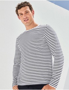 S-SF204-Unisex Long Sleeved Striped T 2